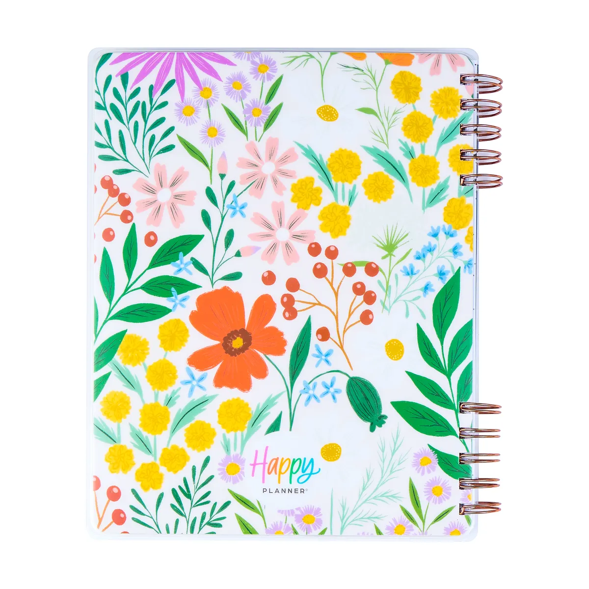 2025 Blooming Bouquet Customizable Spiral Planner - Classic Dashboard Layout - 12 Months