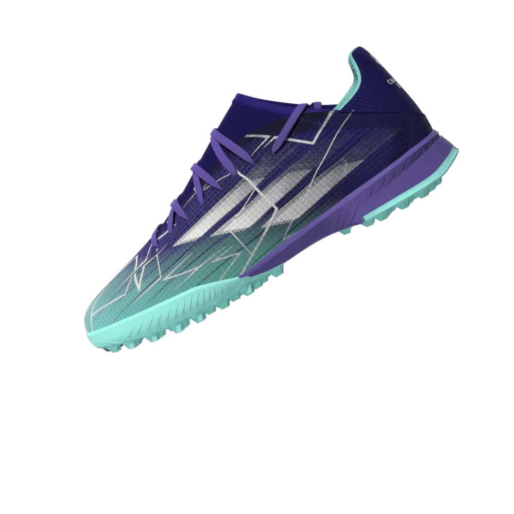 adidas Kid's X Speed Flow 3 TF J Turf Boots Purple/Silver