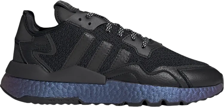 Adidas Nite Jogger 'Metallic Blue Boost' Sneakers, Black