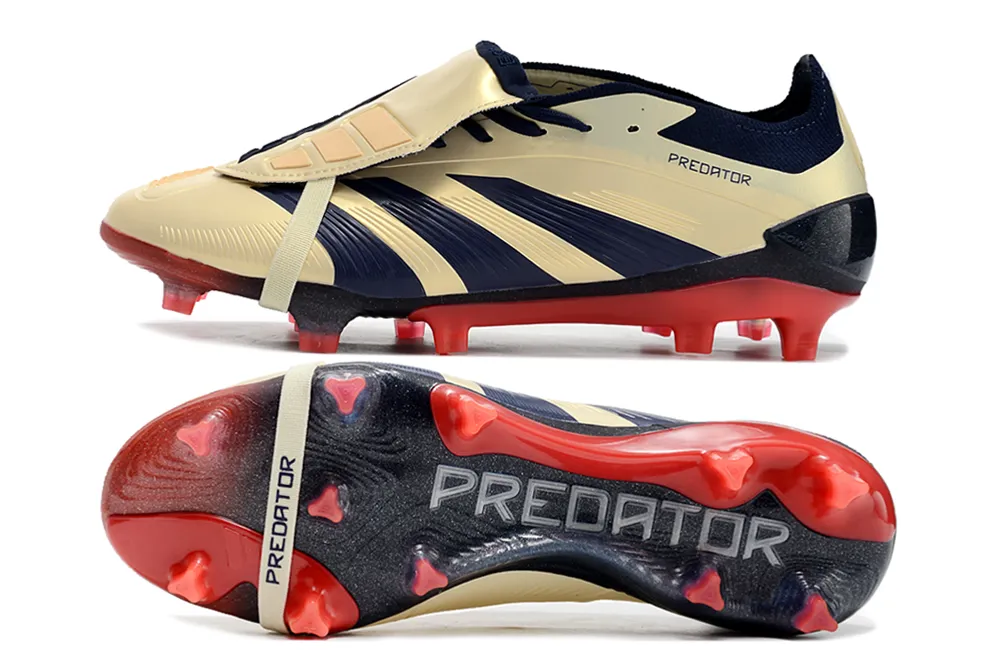 Adidas Predator Elite Shoes - Beige | Blue | Red - FREE SHIPPING WORLDWIDE