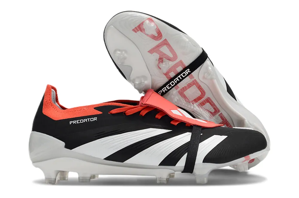 Adidas Predator Elite Shoes - Black | White | Red - FREE SHIPPING WORLDWIDE