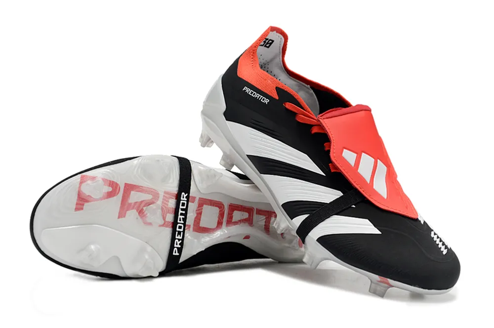 Adidas Predator Elite Shoes - Black | White | Red - FREE SHIPPING WORLDWIDE