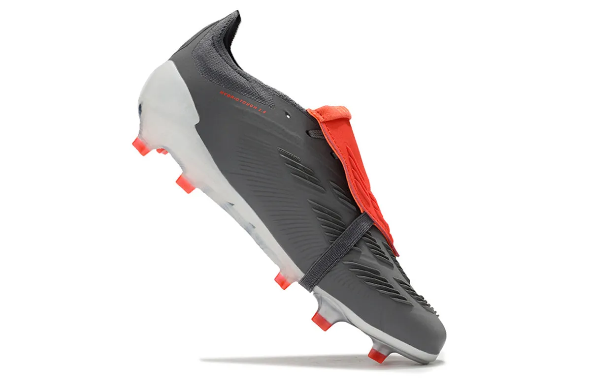 Adidas Predator Elite Shoes - Gray | Red | White - FREE SHIPPING WORLDWIDE