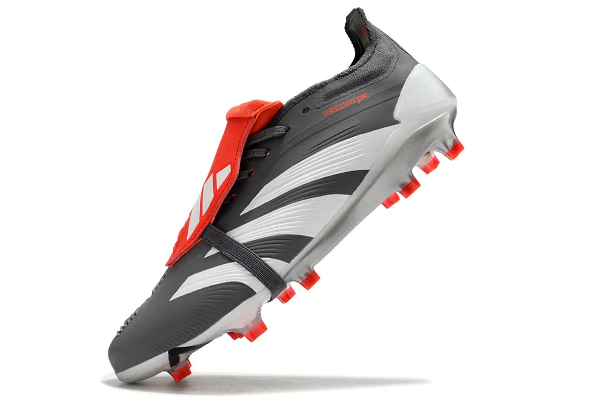 Adidas Predator Elite Shoes - Gray | Red | White - FREE SHIPPING WORLDWIDE