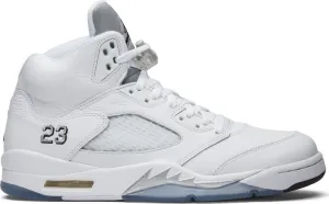 Air Jordan 5 Retro Metallic White 2015 sneakers, white