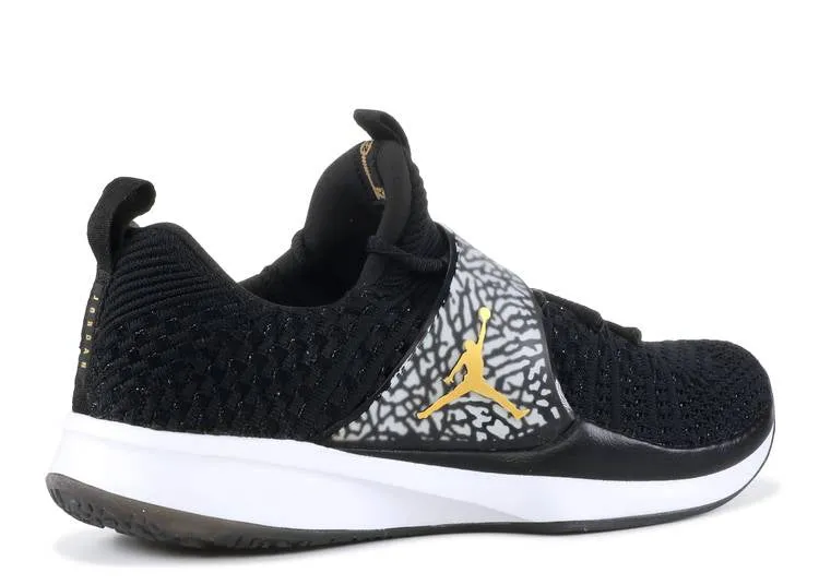 Air Jordan JORDAN TRAINER 2 FLYKNIT 'BLACK METALLIC GOLD' sneakers, black