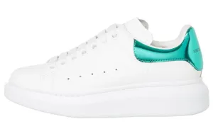 Alexander McQueen Metallic-Detailed Low-Top Sneakers, white/blue