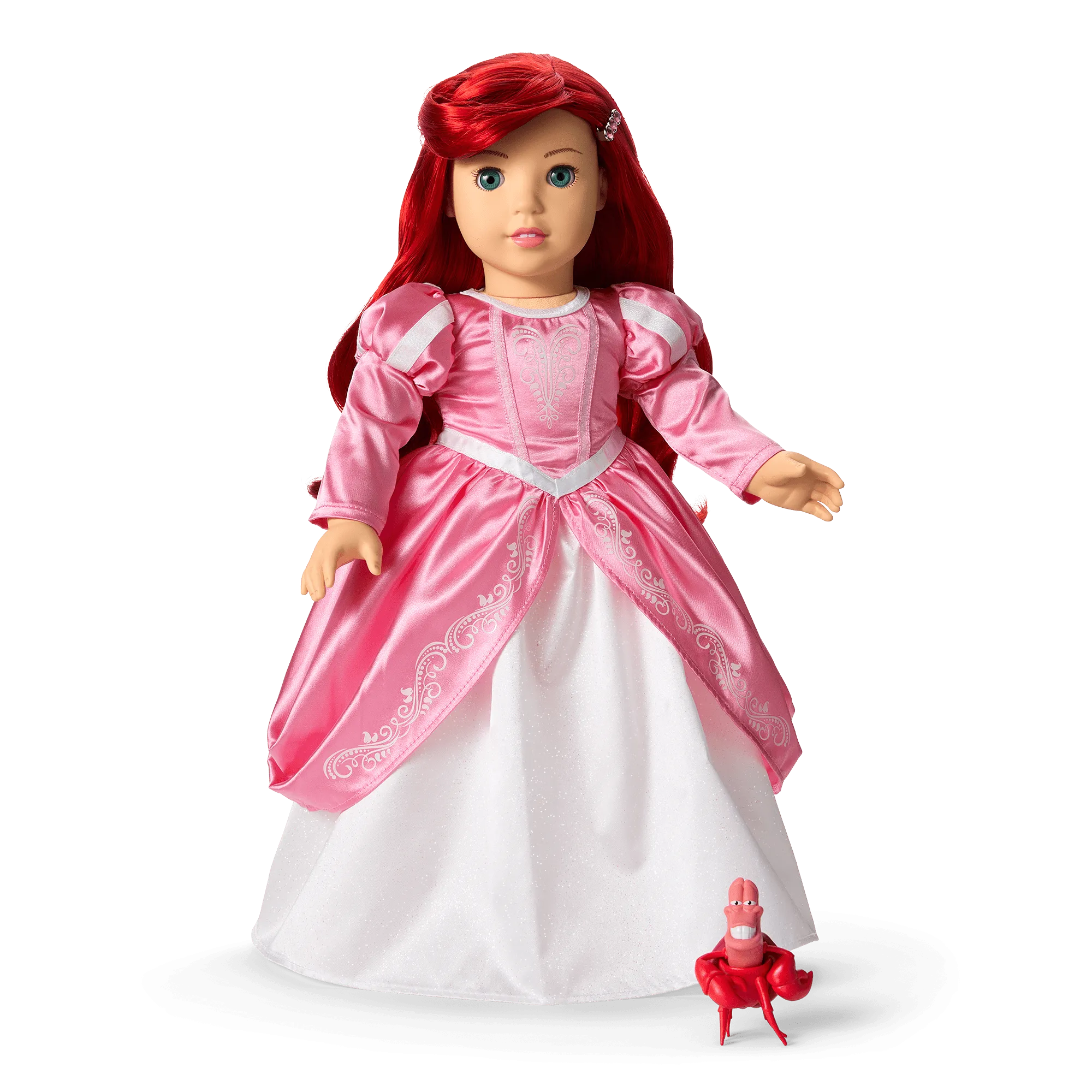 American Girl® Disney Princess Ariel Castle Ball Gown, Sebastian & Accessories for 18-inch Dolls