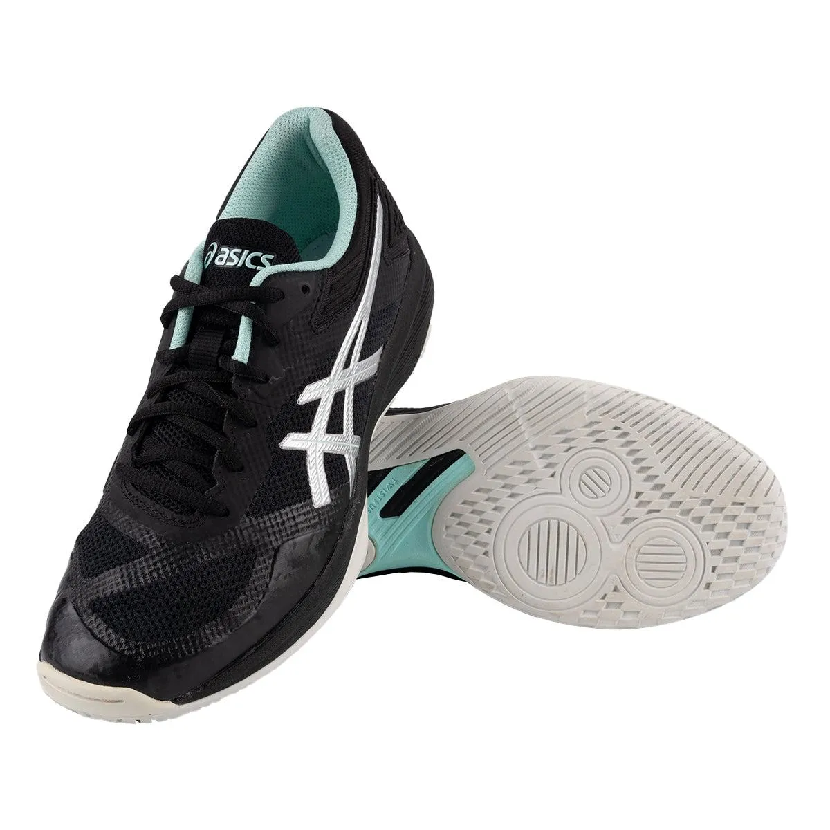 Asics Netburner Ballistic Ff Volleyball Sport Shoes Fabric Black Colour For Women