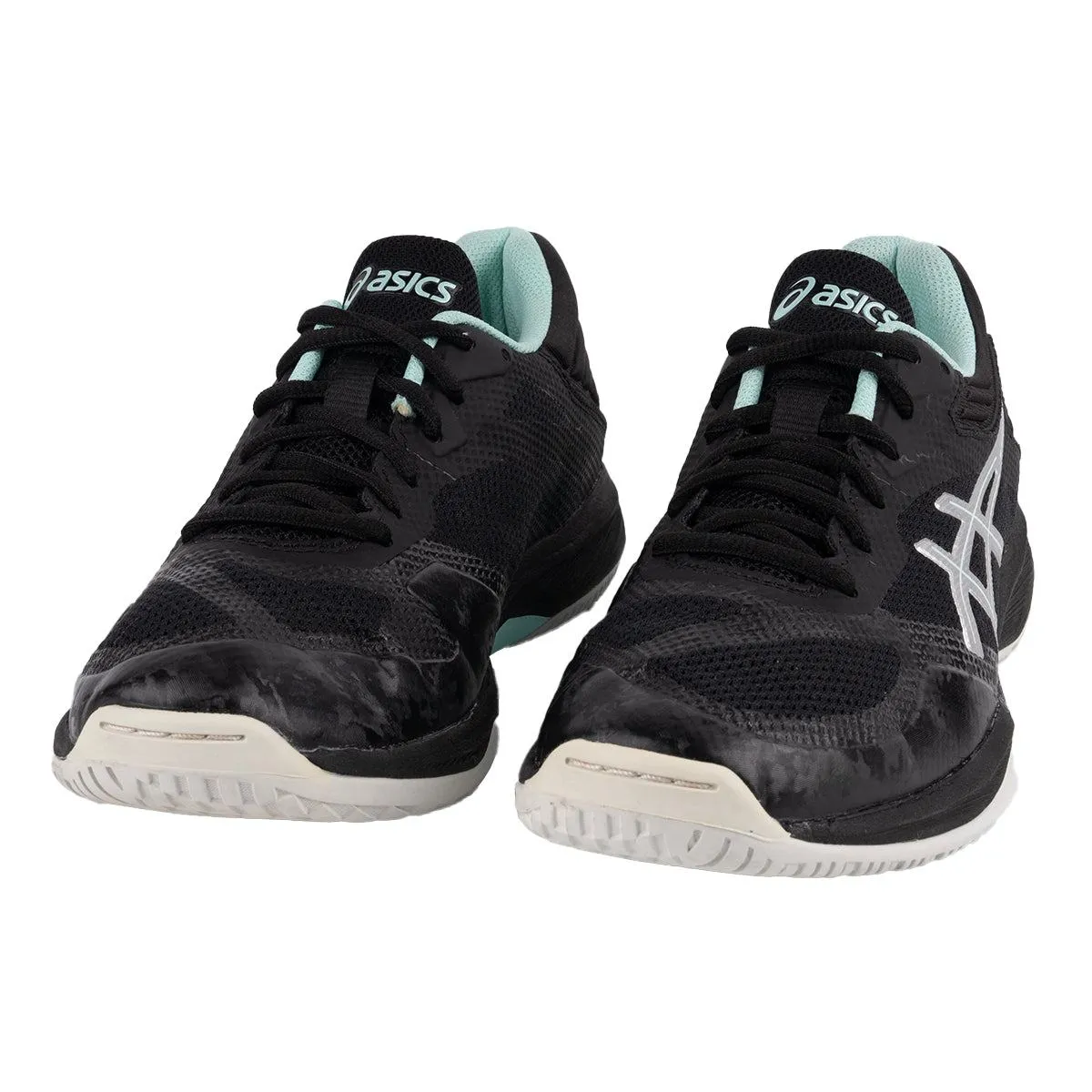 Asics Netburner Ballistic Ff Volleyball Sport Shoes Fabric Black Colour For Women