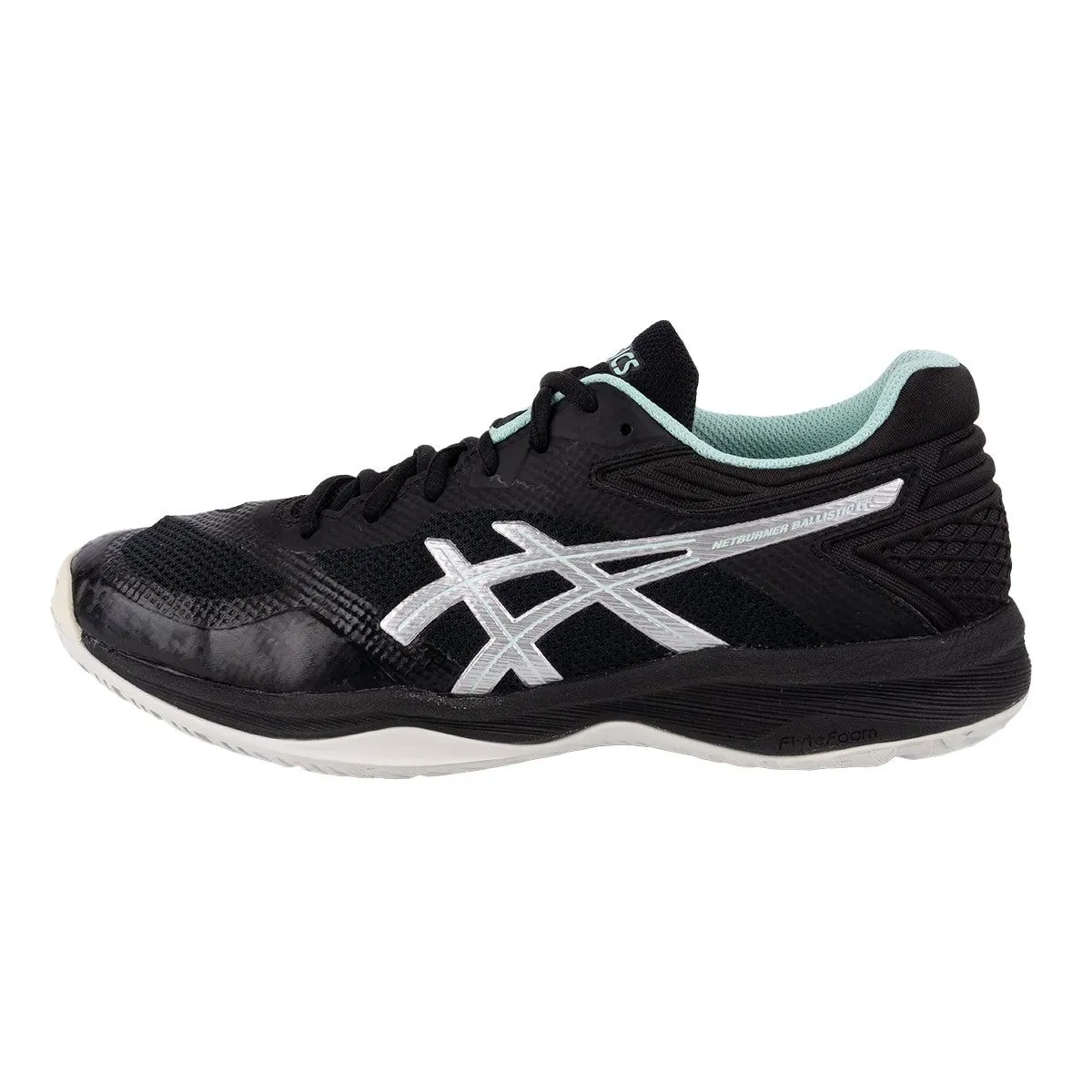 Asics Netburner Ballistic Ff Volleyball Sport Shoes Fabric Black Colour For Women