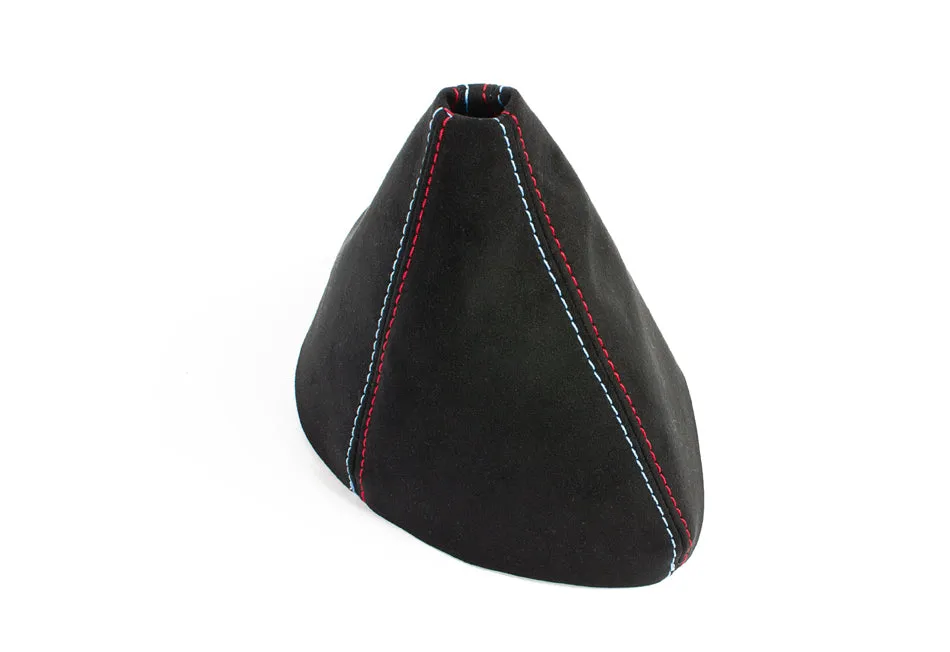 BFI E46 Manual Shift Boot (Black Leather / Magma Red Stitch) - CLEARANCE