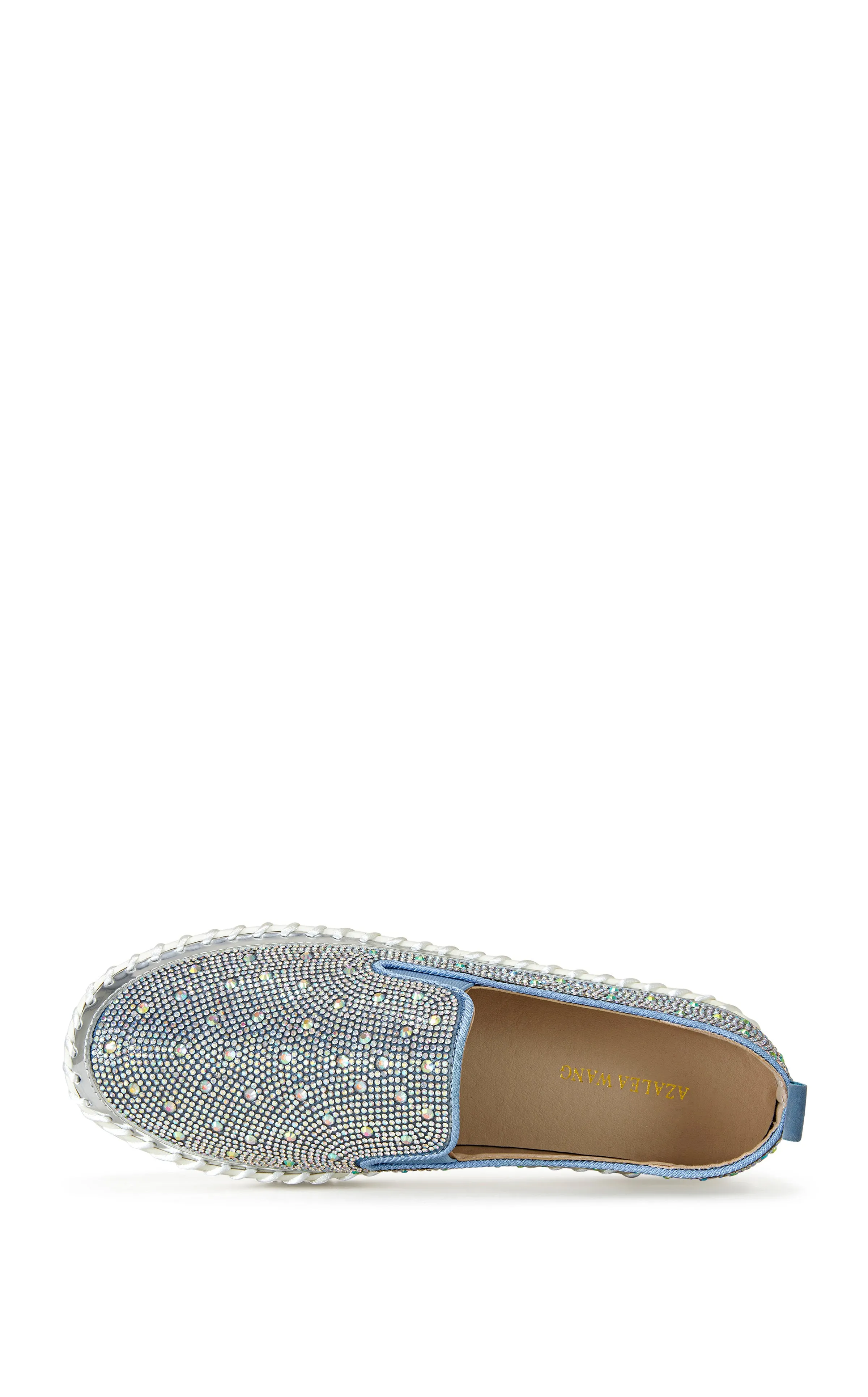 BRITTANY-DENIM RHINESTONE SLIP ON SNEAKER