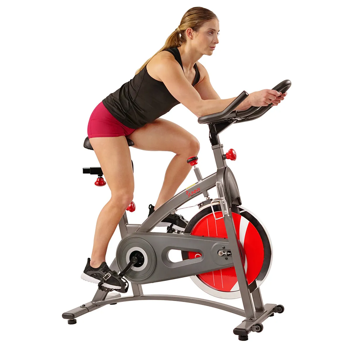 Chain Drive Indoor Cycling Exercise Bike w/ LCD Monitor Display