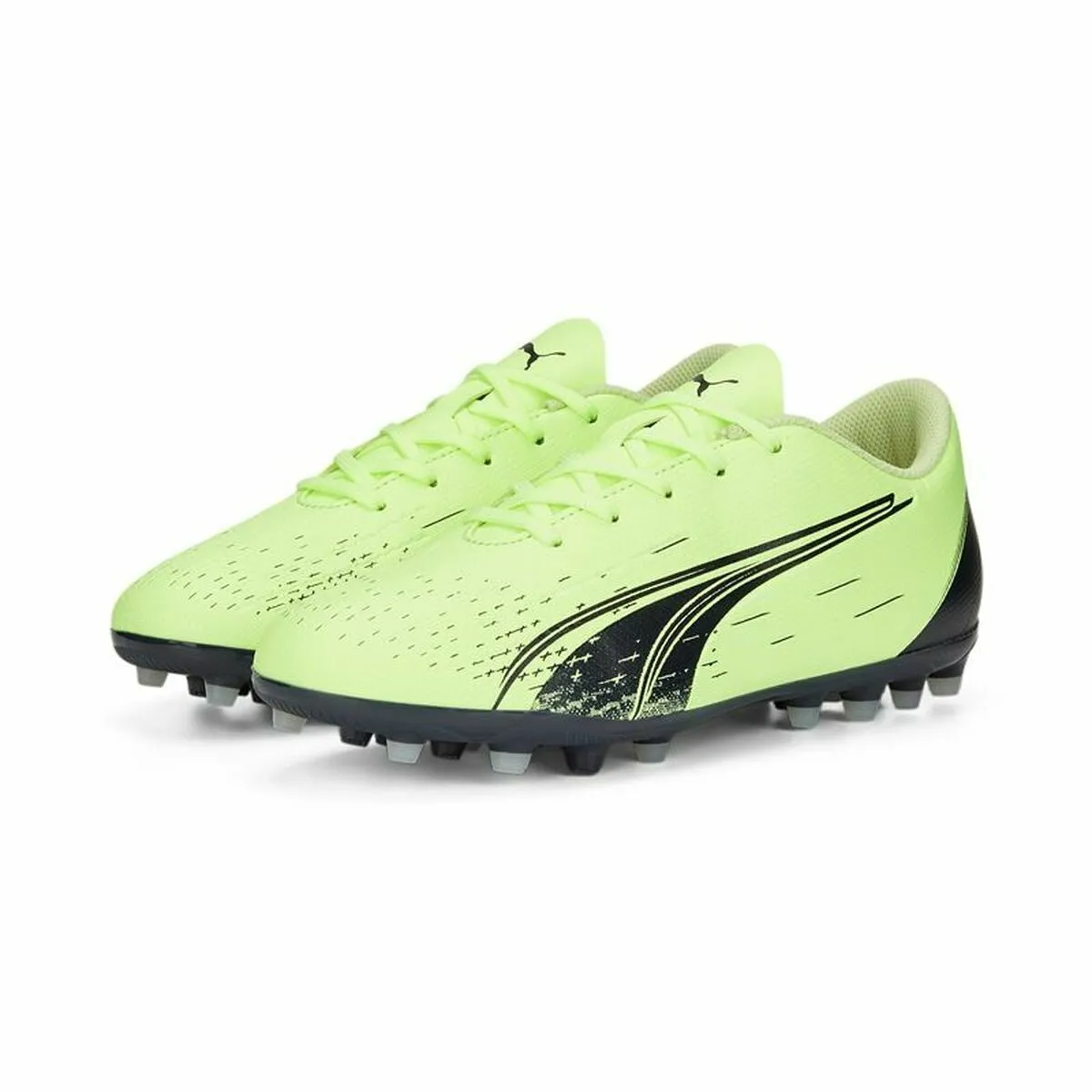 Childrens Football Boots Puma Ultra Play MG Jr Lime green Unisex