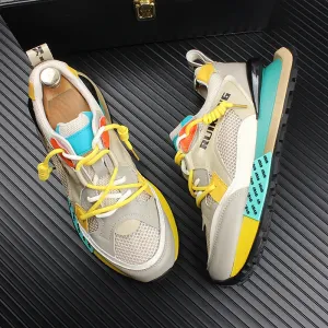 Colorful Mesh Microfiber Sneakers