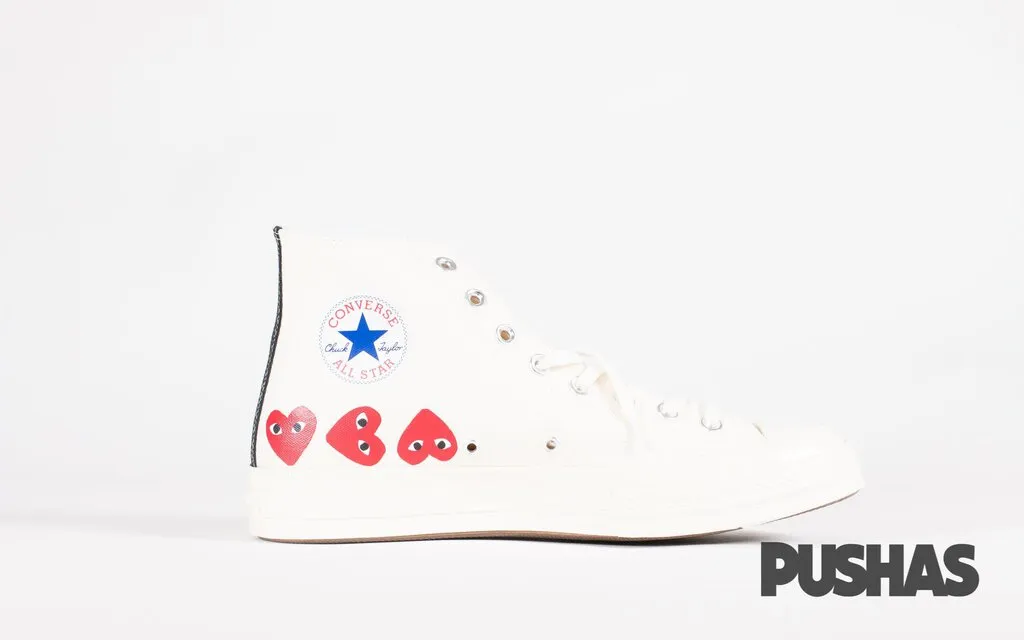 Comme des Garcons Play x Chuck Taylor 1970s Hi 'Multi Heart' - Milk (New)