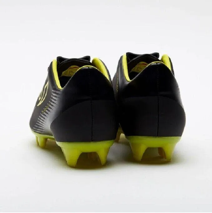 CONCAVE Halo   FG Football Boots - Black/Yellow - Kids Shoe - Youth - SIZE 4