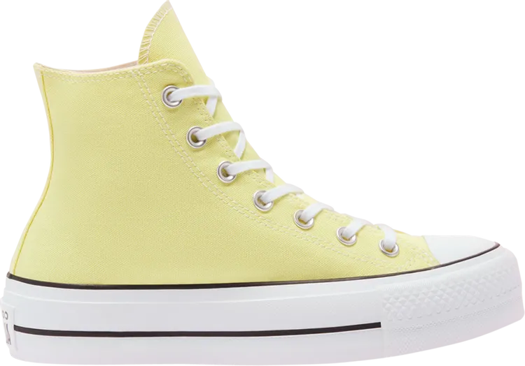 Converse Wmns Chuck Taylor All Star Platform High Light Citron Sneakers, Yellow