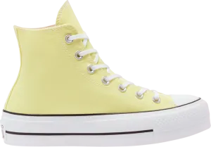 Converse Wmns Chuck Taylor All Star Platform High Light Citron Sneakers, Yellow