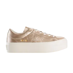 Converse Wmns One Star Platform Ox 'Light Gold' Sneakers, Gold