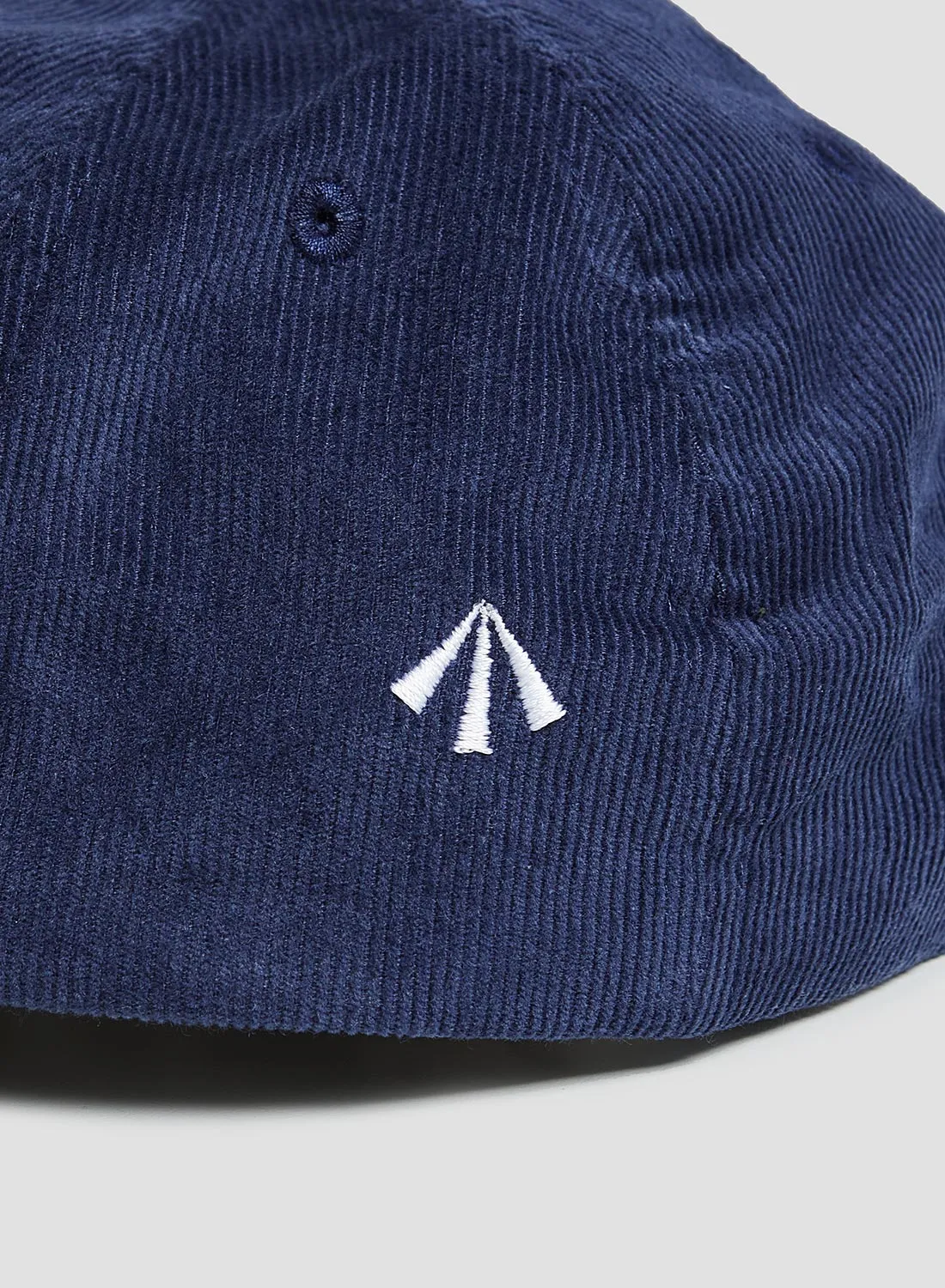 Corduroy Embroidered Cap in Navy