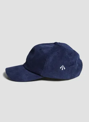 Corduroy Embroidered Cap in Navy