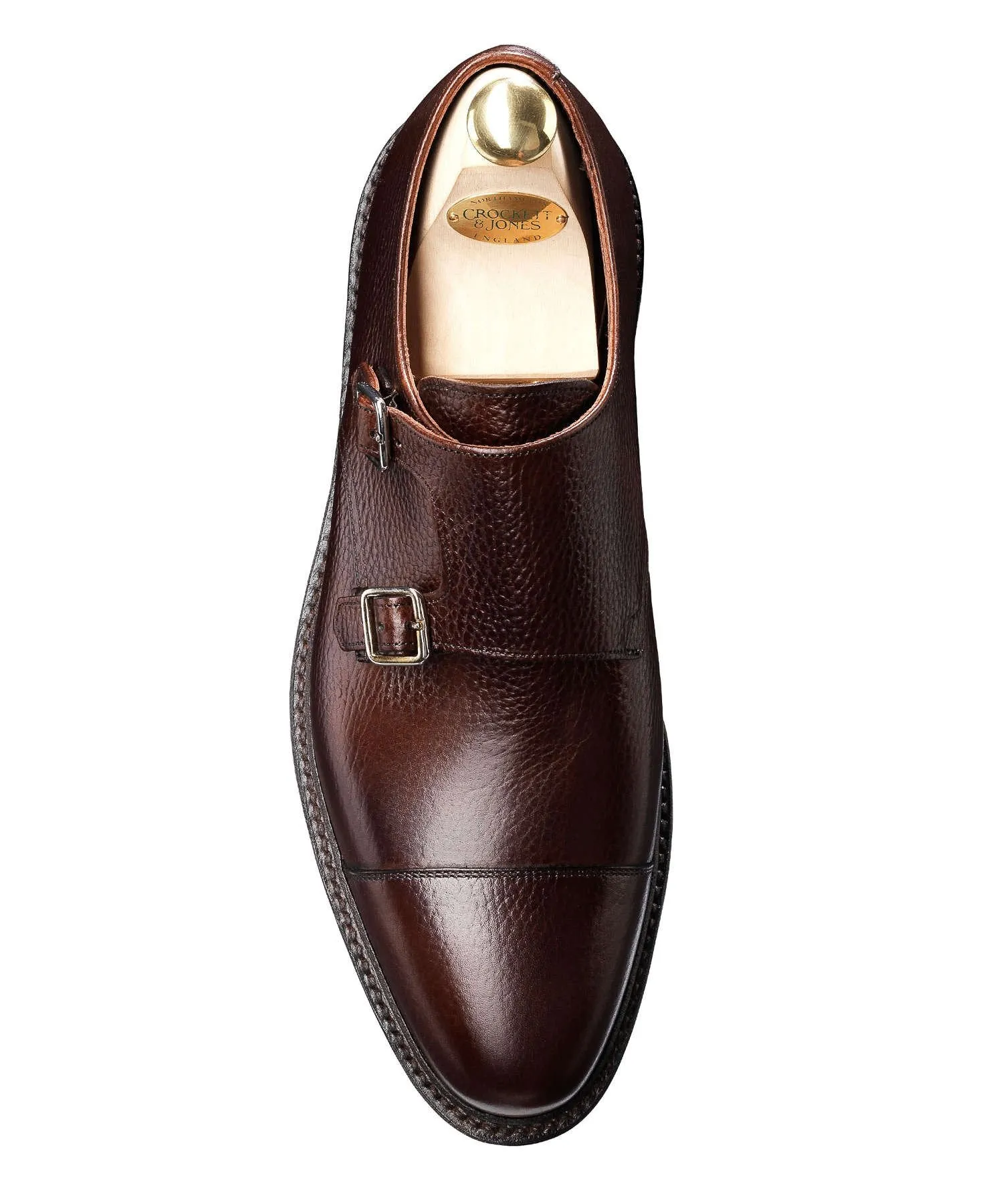 Crockett and Jones Harrogate Double Monkstrap Shoe in Dark Brown