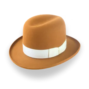 Customizable Western Homburg Hat in Burnt Orange | The Derringer