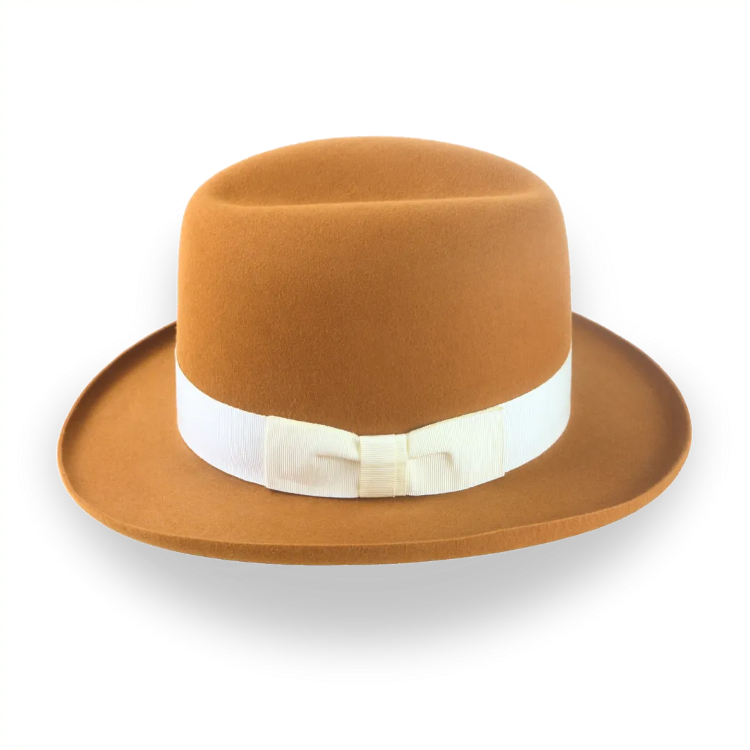 Customizable Western Homburg Hat in Burnt Orange | The Derringer