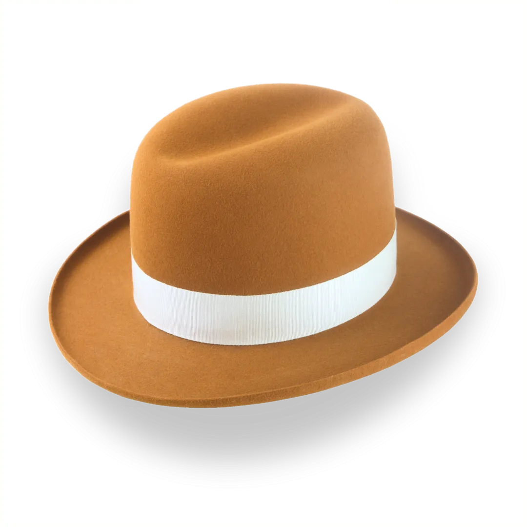 Customizable Western Homburg Hat in Burnt Orange | The Derringer