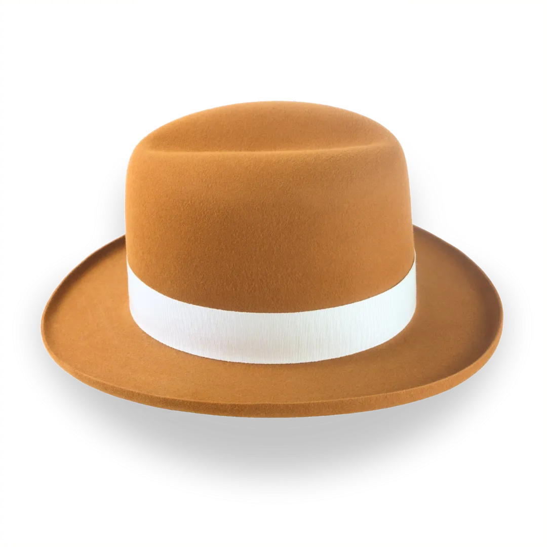 Customizable Western Homburg Hat in Burnt Orange | The Derringer