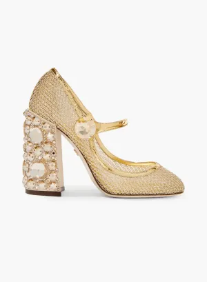 Dolce & Gabbana Crystal-Embellished Mary Jane Pumps