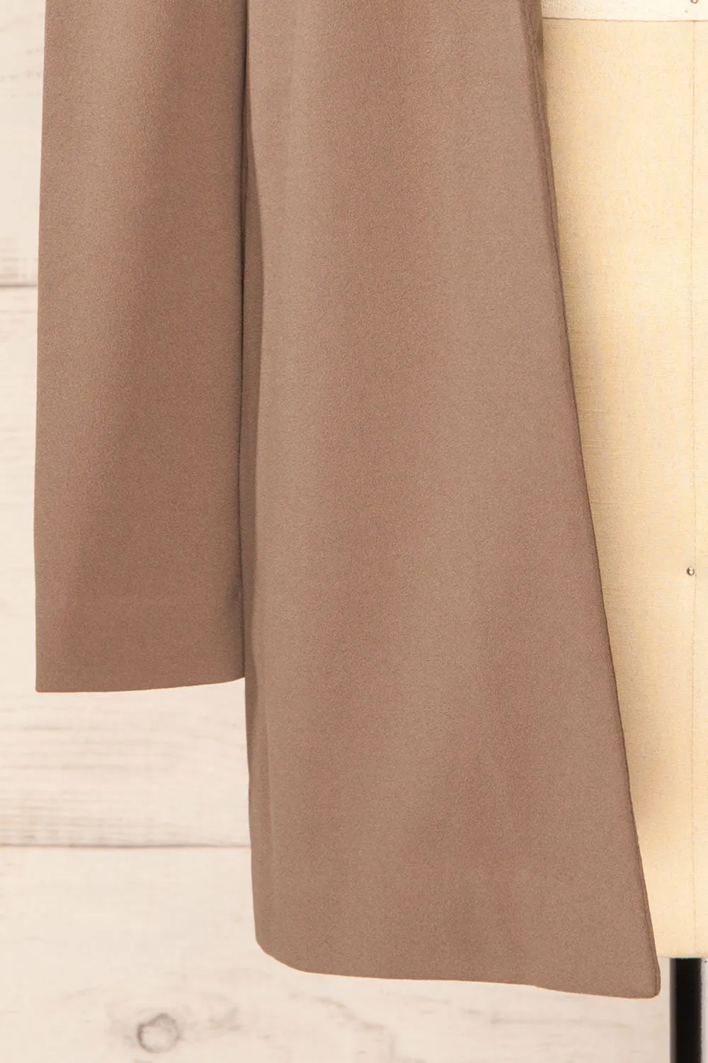 Engla Taupe | Long Classic Blazer