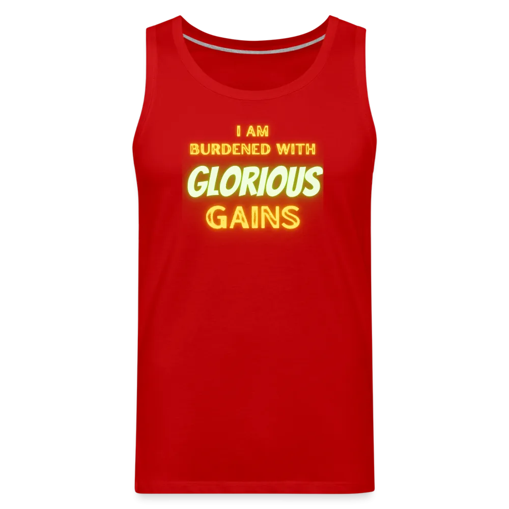 'I am Burdened with Glorious Gains' Loki Premium Tank - Flexing through Realms!