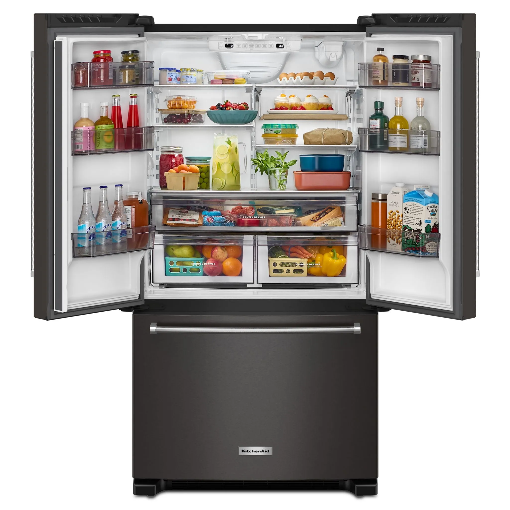 KitchenAid French Door Fridge (KRFC136RBS) - Black Stainless Steel with PrintShield™ Finish