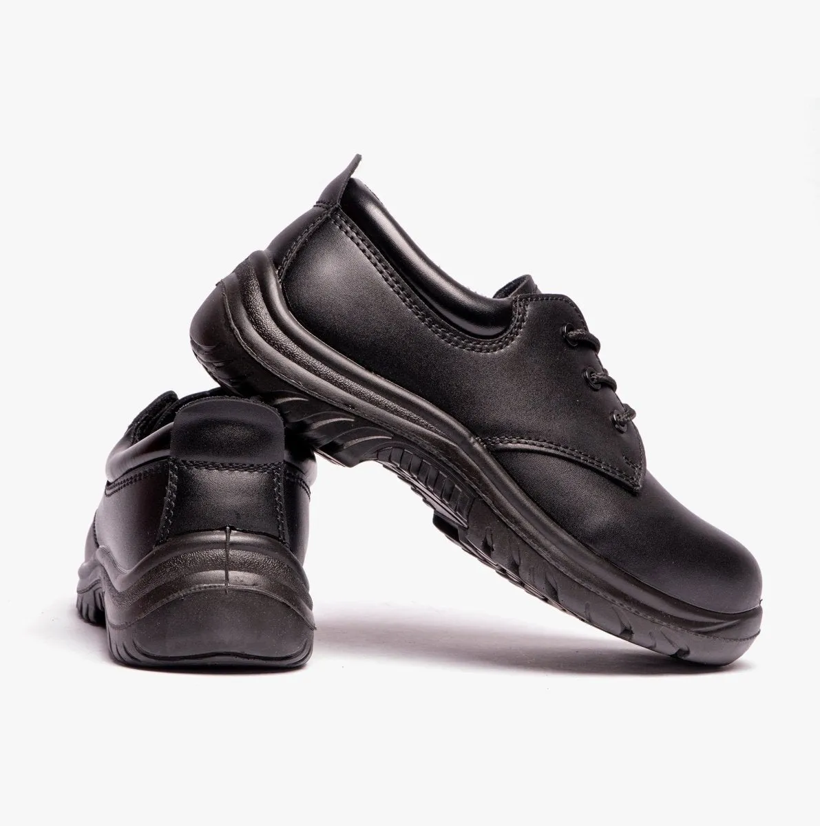 M456A Unisex Leather Safety Shoes Black