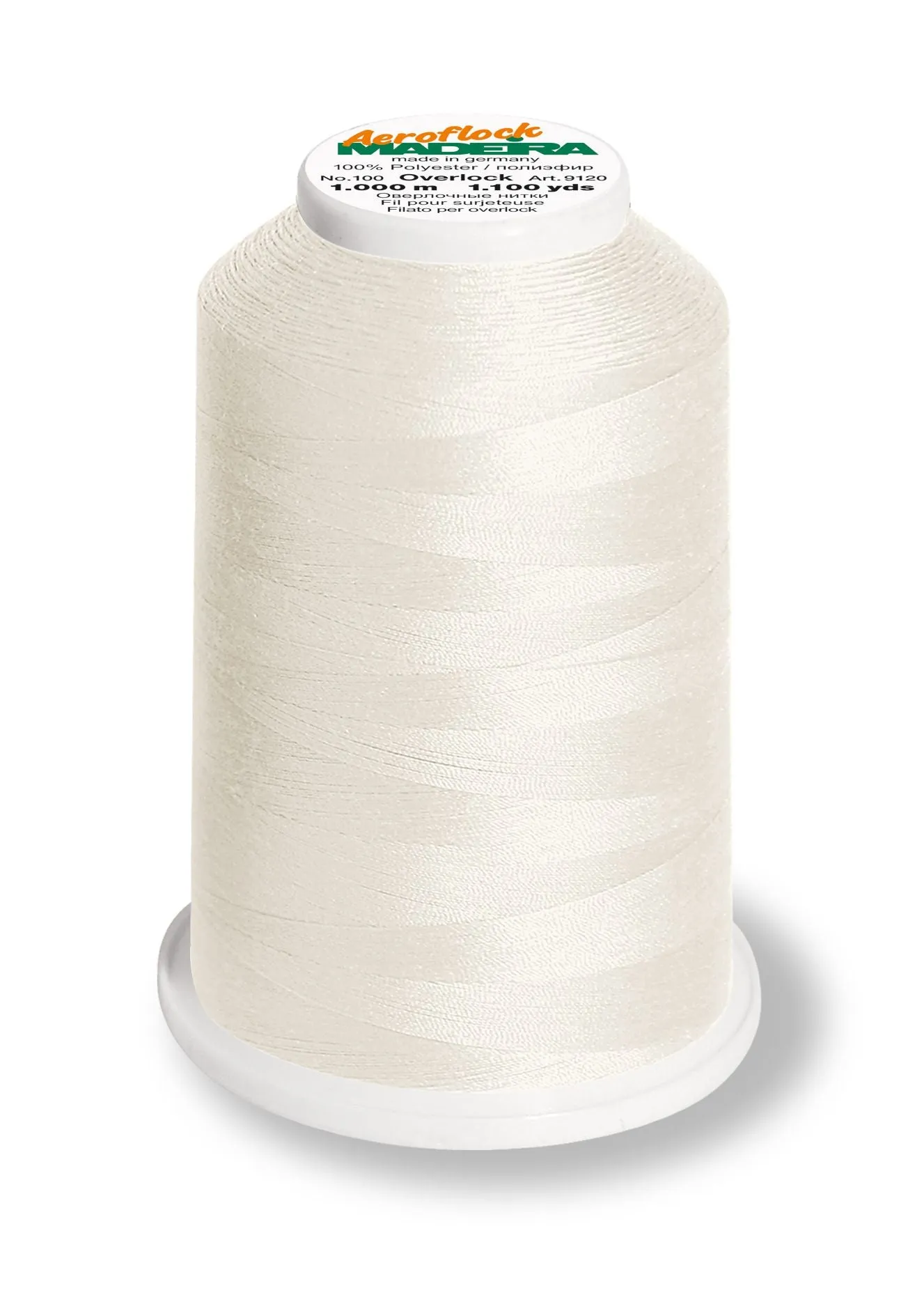 Madeira Aeroflock 100 | Thick Serger Thread | 1100 yards | 9120-8821 | Sand