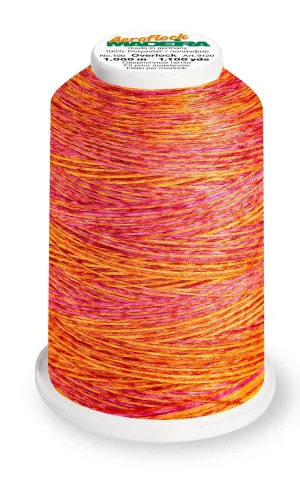 Madeira Aeroflock 100 | Thick Serger Thread | Multicolor | 1100 yards | 9121-9506 | Coral Fish