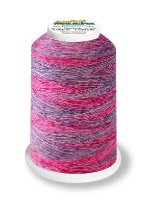 Madeira Aeroflock 100 | Thick Serger Thread | Multicolor | 1100 yards | 9121-9513 | Petunia