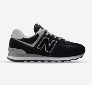 Men's Wide Fit New Balance  ML574EVB Running Sneakers - Exclusive - Black/White