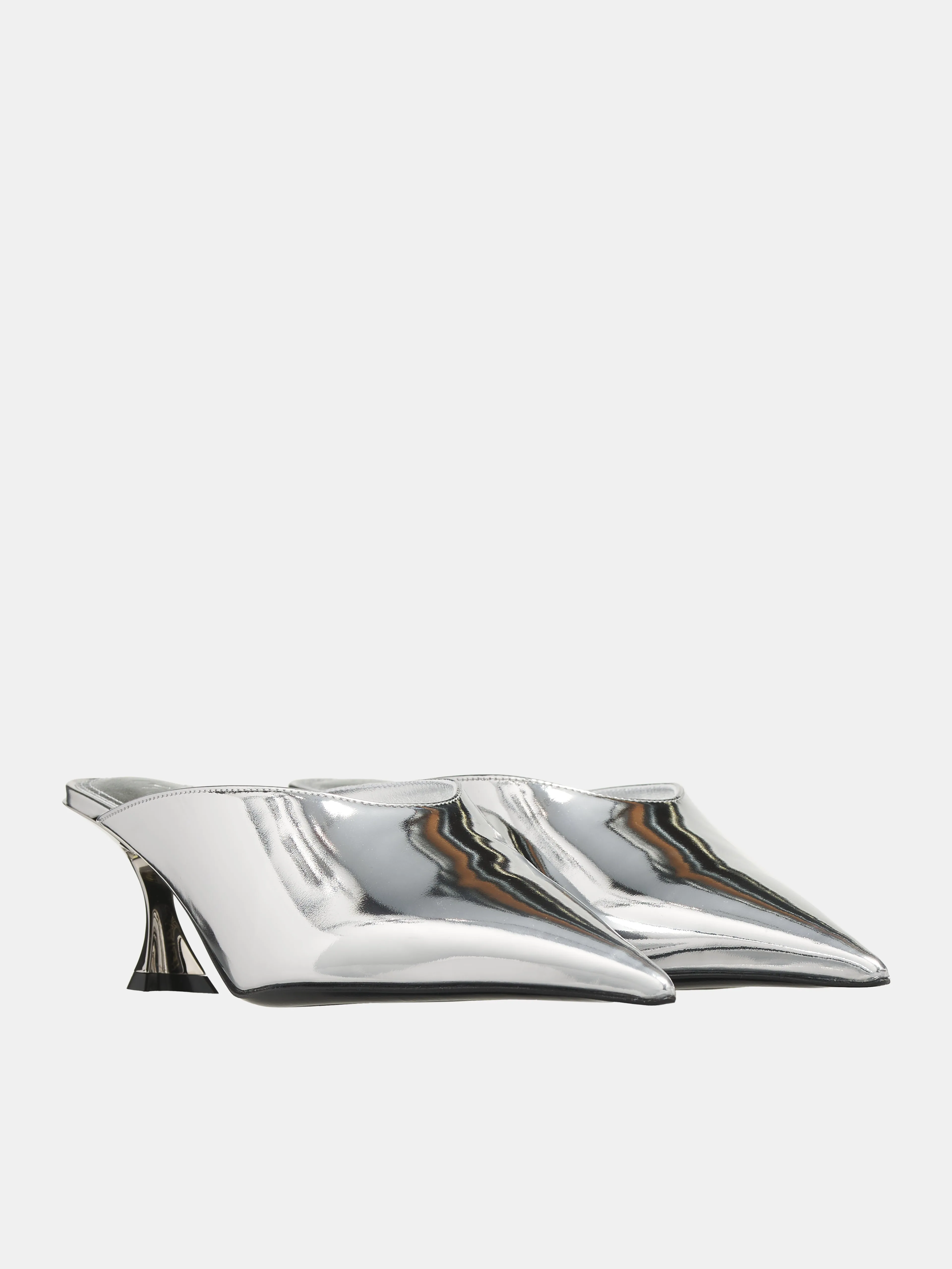 Metallic Leather Fang 55 Mules (SC021-CM012-METALLIC)