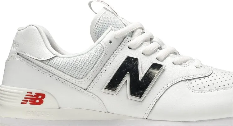 New Balance 574 'Metallic - White Neo Flame' sneakers, white