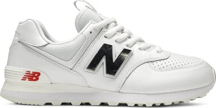 New Balance 574 'Metallic - White Neo Flame' sneakers, white