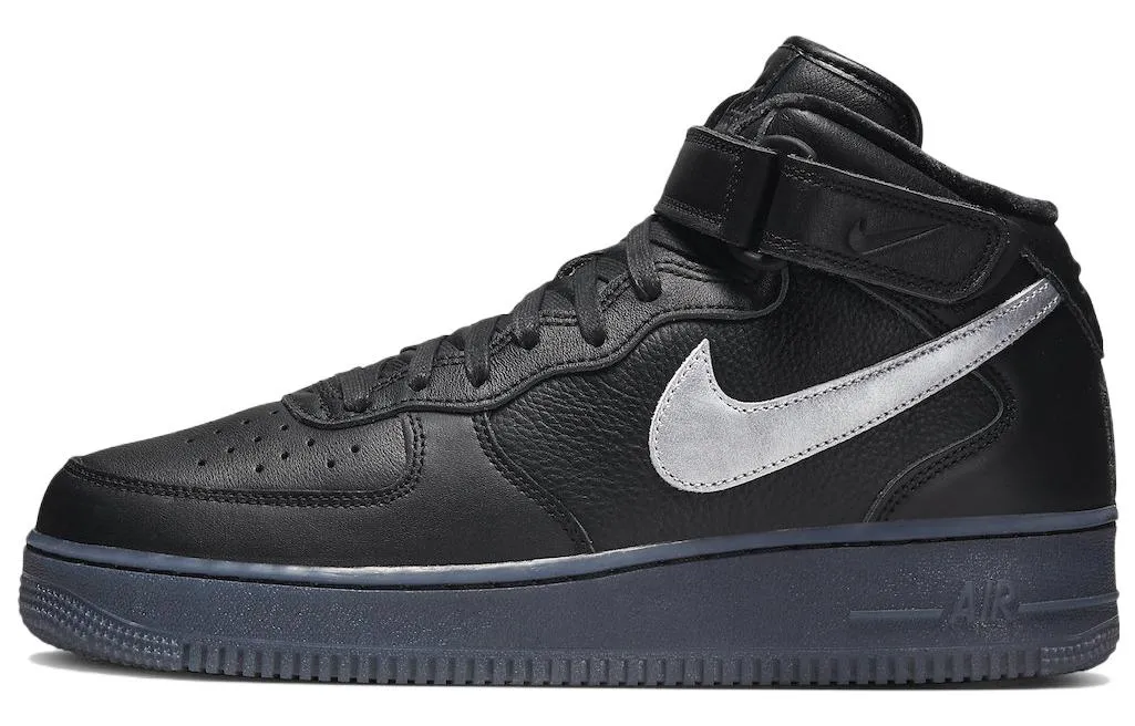 Nike Air Force 1 Mid Prm Metallic Black Silver