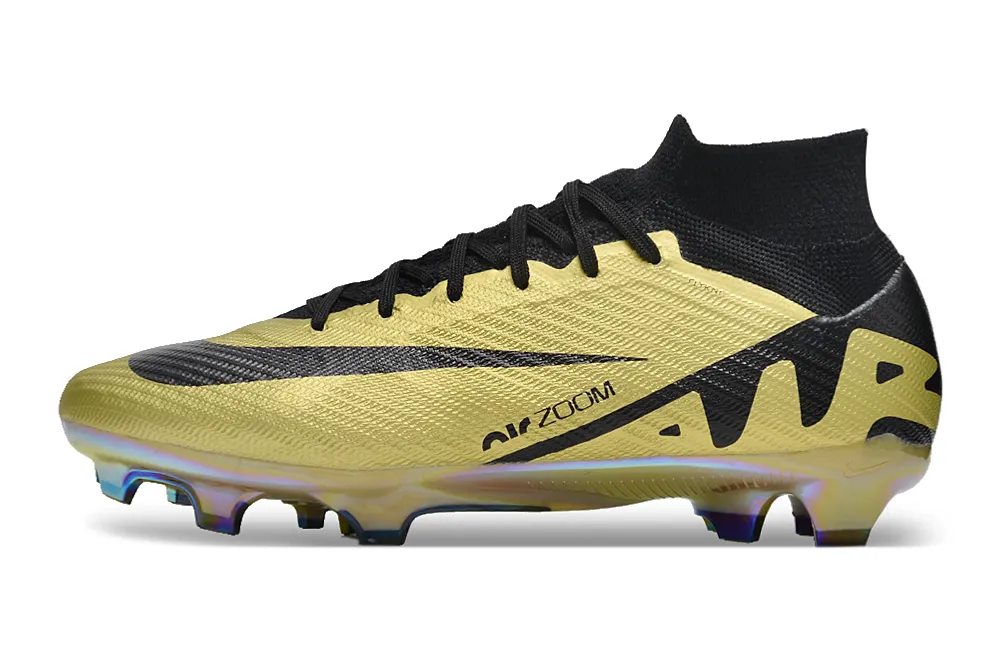 Nike Mercurial Superfly - 24k Gold Yellow | Midnight Black - FREE WORLDWIDE SHIPPING