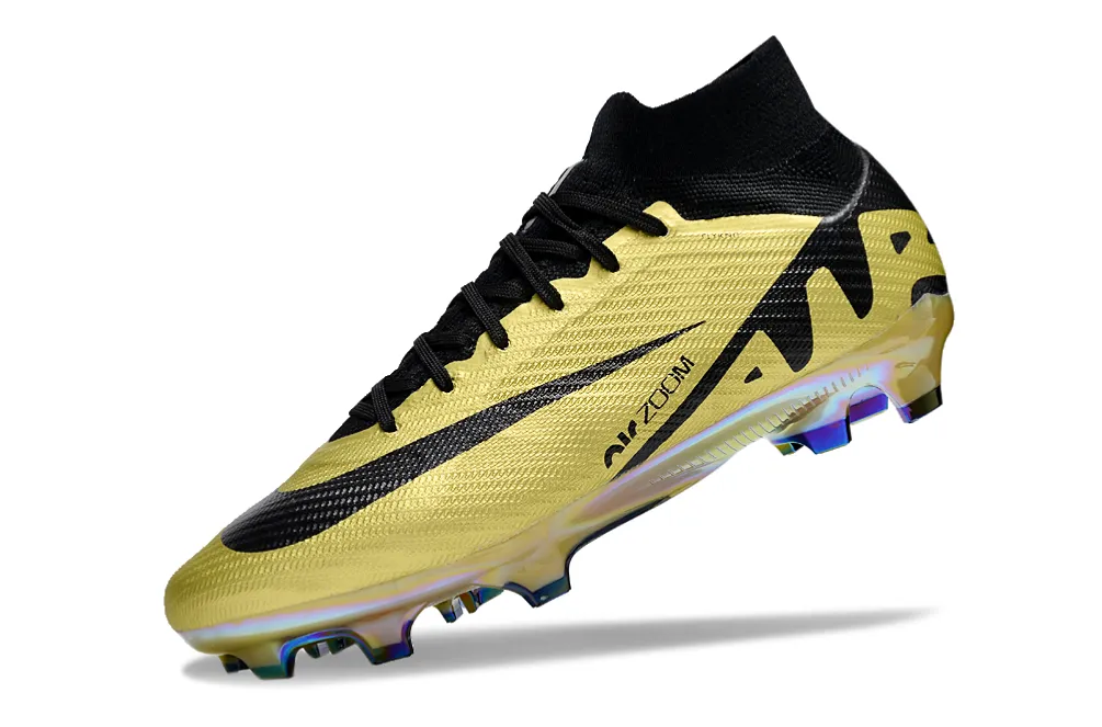 Nike Mercurial Superfly - 24k Gold Yellow | Midnight Black - FREE WORLDWIDE SHIPPING