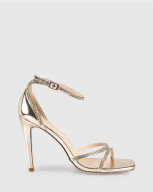 Ormond Diamante Heels - Champagne Metallic