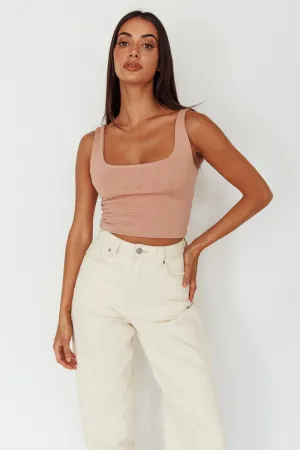 Pali U-Neckline Crop Top Nude