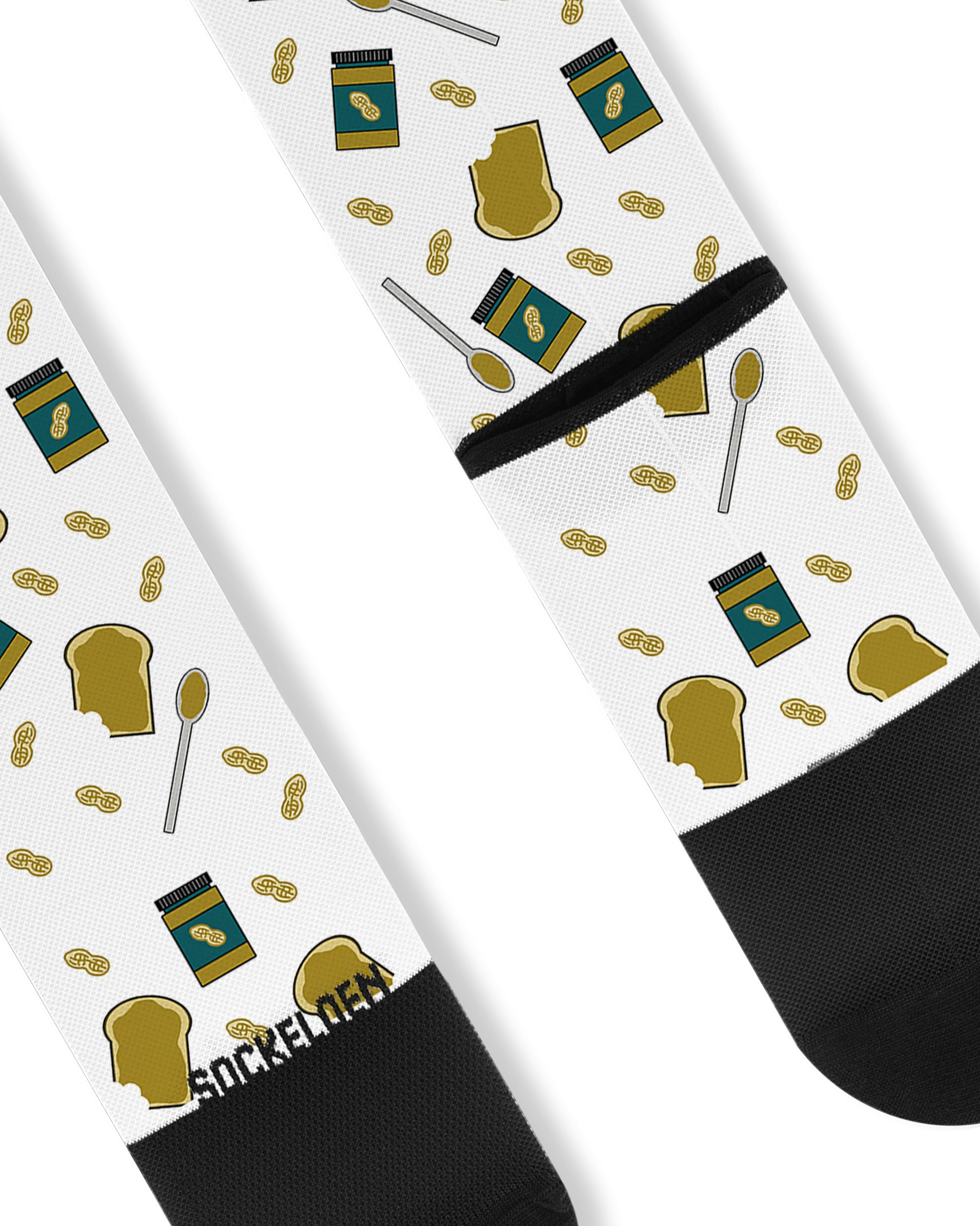 Peanut Butter Printed Cycling Socks